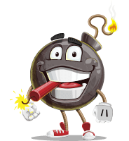 Bomb Cartoon Vector Character